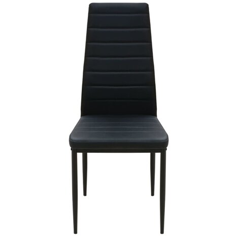 Eetkamerset tafel en stoel zwart 3-delig 8718475970231 4