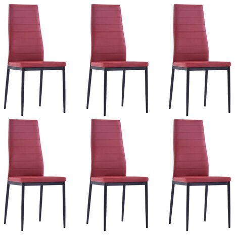 7-delige Eethoek wijnrood 8719883599014 6