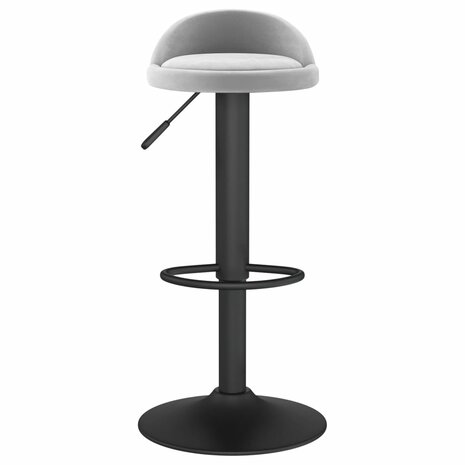 Barkruk fluweel lichtgrijs 8720286519707 3
