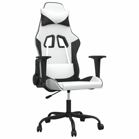 Gamestoel kunstleer wit en zwart 8720287228608 2