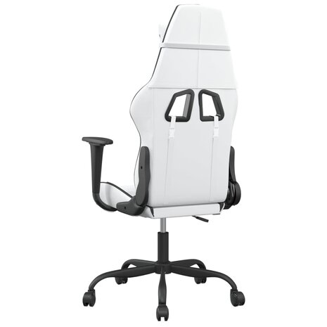 Gamestoel kunstleer wit en zwart 8720287228608 5