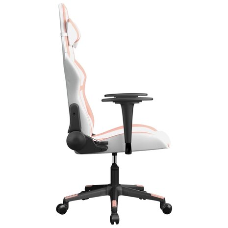 Gamestoel kunstleer wit en roze 8720287228820 4