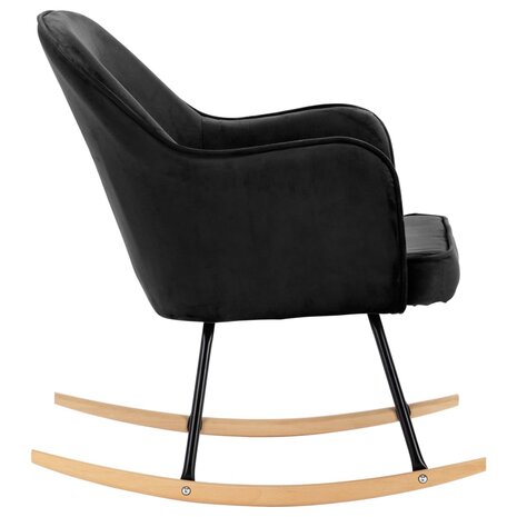 Schommelstoel fluweel zwart 8719883988894 5