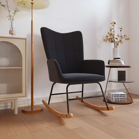 Schommelstoel stof zwart 8720286423844 1