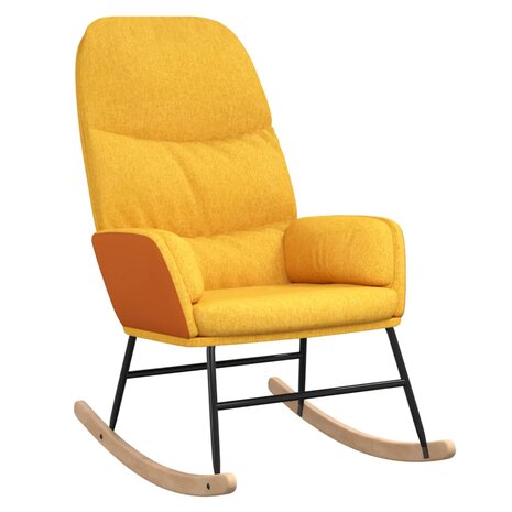 Schommelstoel stof mosterdgeel 8720286819937 2
