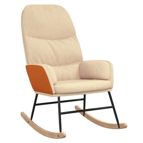 Schommelstoel stof crèmewit 8720286819883 2