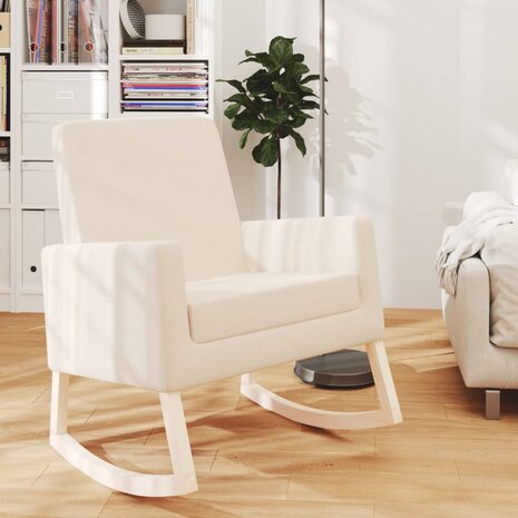 Schommelstoel stof crèmekleurig 8720286444641 1