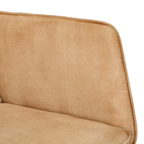 Schommelstoel met voetensteun in vintage stijl canvas crème 8720286772348 7