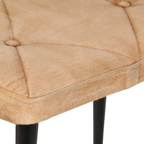 Schommelstoel met voetensteun in vintage stijl canvas crème 8720286772348 9
