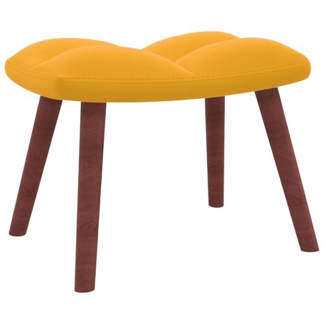 Schommelstoel met voetenbank fluweel mosterdgeel 8720286425282 6