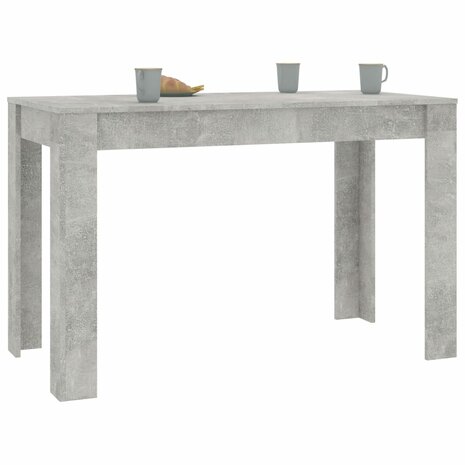 Eettafel 120x60x76 cm bewerkt hout betongrijs 8719883730905 3