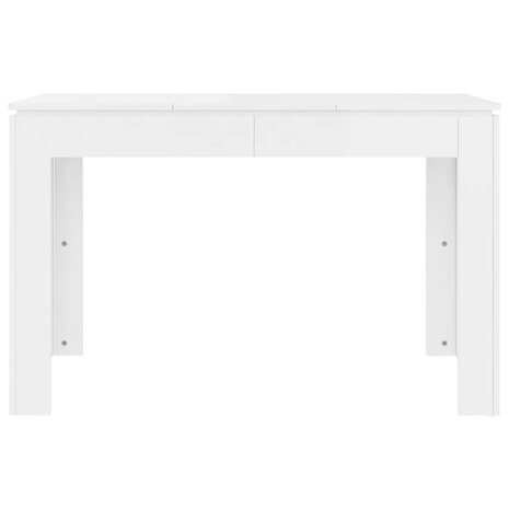 Eettafel 120x60x76 cm bewerkt hout hoogglans wit 8719883786933 4