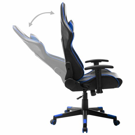 Gamestoel kunstleer zwart en blauw 8720286193464 3