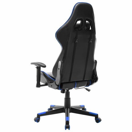 Gamestoel kunstleer zwart en blauw 8720286193464 4