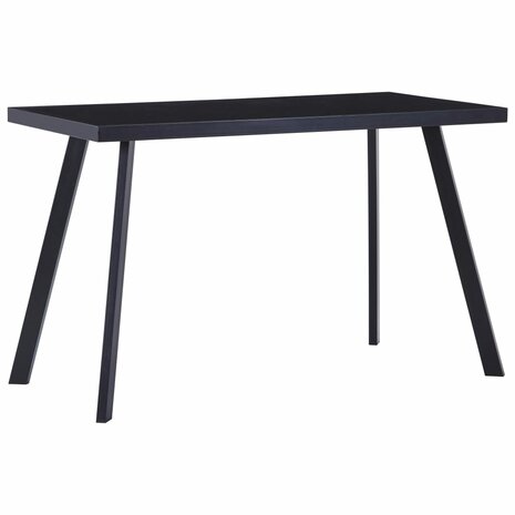 Eettafel 120x60x75 cm gehard glas zwart 8719883600734 1