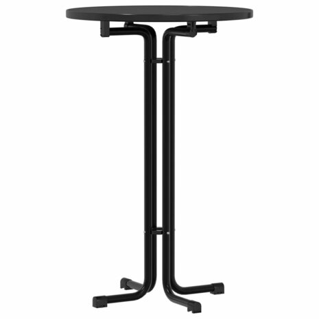Eettafel Ø 70x110 cm bewerkt hout en staal zwart 8721102612855 2