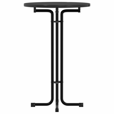 Eettafel Ø 70x110 cm bewerkt hout en staal zwart 8721102612855 4