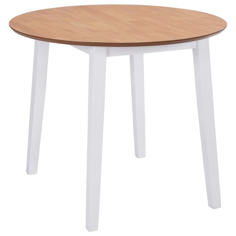 Eettafel inklapbaar rond MDF wit 8718475573340 1