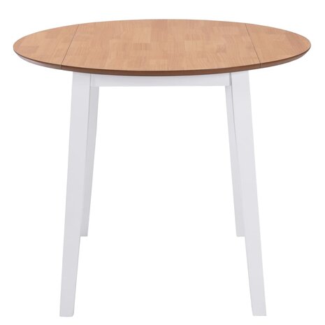 Eettafel inklapbaar rond MDF wit 8718475573340 2