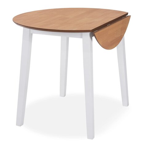 Eettafel inklapbaar rond MDF wit 8718475573340 3
