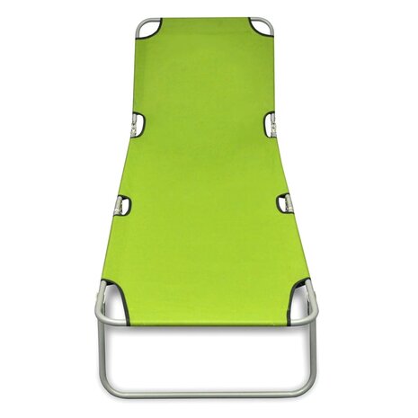Ligbed inklapbaar gepoedercoat staal appeltjesgroen 8718475910442 2