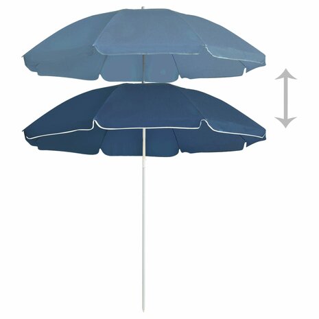 Parasol met stalen paal 180 cm blauw 8720286205006 2