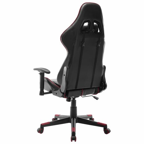 Gamestoel kunstleer zwart en wijnrood 8720286193532 4