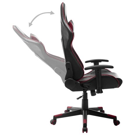 Gamestoel kunstleer zwart en wijnrood 8720286193532 5