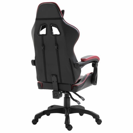 Gamestoel kunstleer wijnrood 8719883568393 4