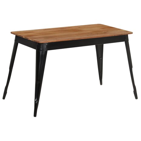 Eettafel 120x60x76 cm massief acaciahout en staal 8718475601975 1