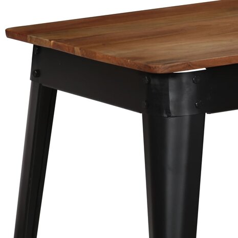 Eettafel 120x60x76 cm massief acaciahout en staal 8718475601975 2