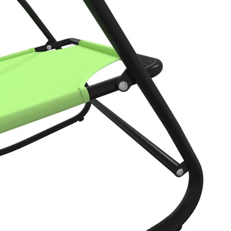 Ligstoelen 2 st schommelend staal en textileen groen 8720286761007 6
