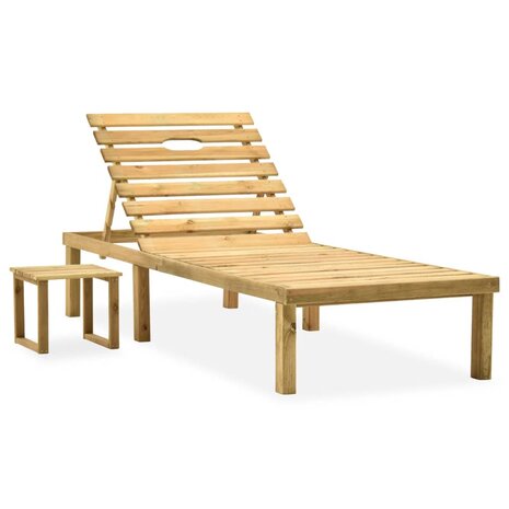 Ligbed met tafel geïmpregneerd grenenhout 8720286211397 1