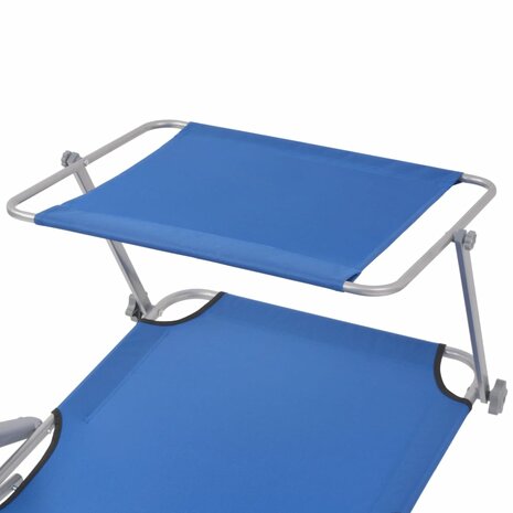 Ligbed met luifel staal blauw 8718475505211 4