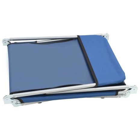 Ligbedden inklapbaar 2 st staal en stof blauw 8718475617754 5