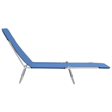 Ligbedden inklapbaar 2 st staal en stof blauw 8718475617754 6
