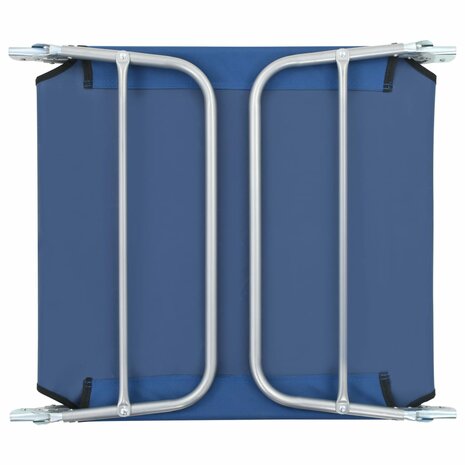 Ligbedden inklapbaar 2 st staal en stof blauw 8718475617754 11