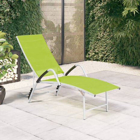 Ligbed textileen en aluminium groen 8720286086773 1