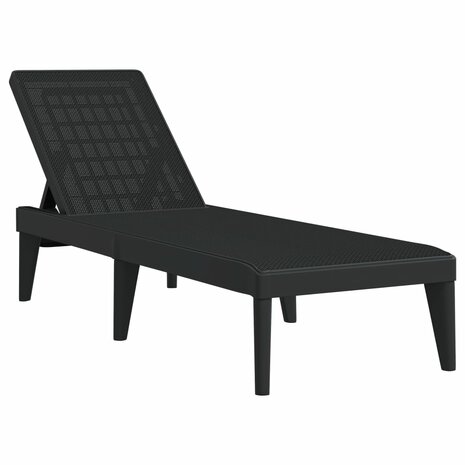 Ligbed 186x60x29 cm polypropeen antracietkleurig 8720845889234 2