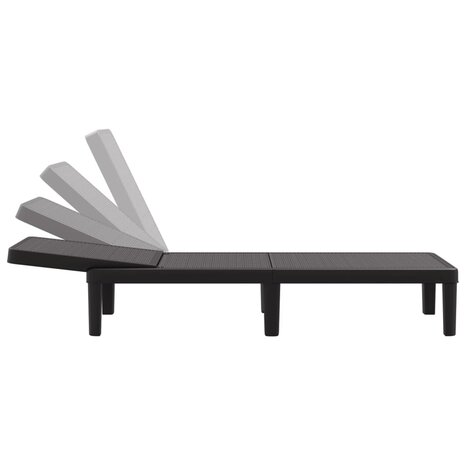 Ligbed 159x57x83,5 cm polypropeen zwart 8721102554322 7