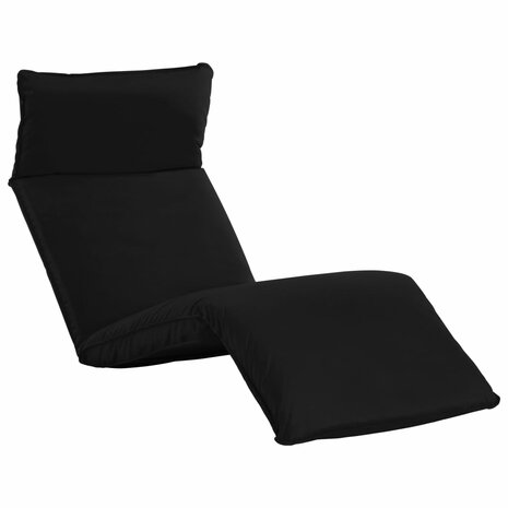 Ligstoel inklapbaar oxford stof zwart 8720286333037 1