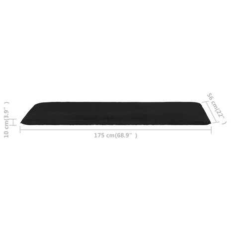 Ligstoel inklapbaar oxford stof zwart 8720286333037 9