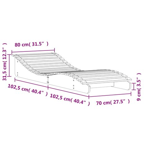 Ligbed 205x80x31,5 cm massief douglashout 8721012457133 9