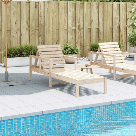Ligstoel 199,5x62x55 cm massief grenenhout 8721012456761 3