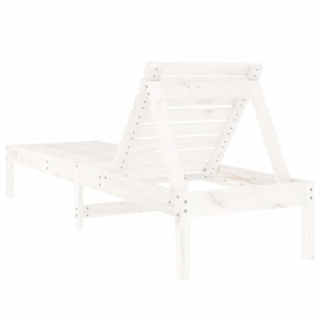 Ligstoel 199,5x60x74 cm massief grenenhout wit 8720845808372 5