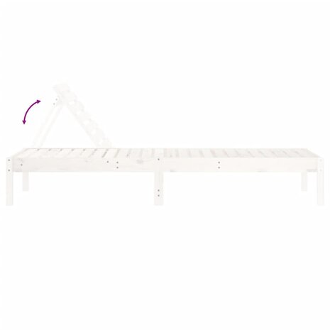 Ligstoel 199,5x60x74 cm massief grenenhout wit 8720845808372 6