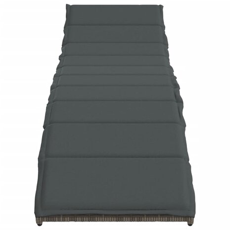 Ligbed met kussen 55x199x50 cm poly rattan grijs 8721012450646 4