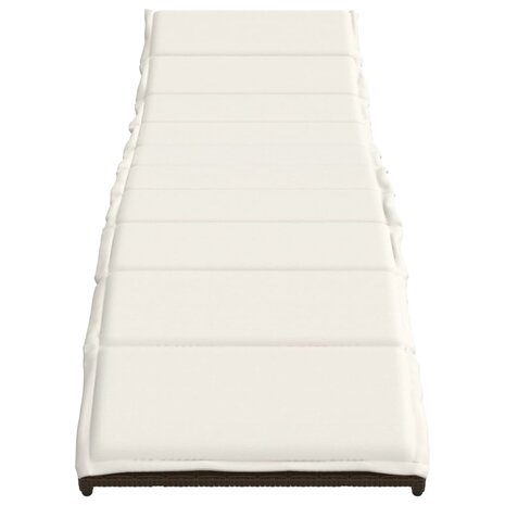 Ligbed met kussen 55x199x50 cm poly rattan bruin 8721012450639 4