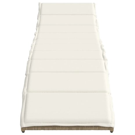 Ligbed met kussen 55x199x50 cm poly rattan beige 8721012450653 4