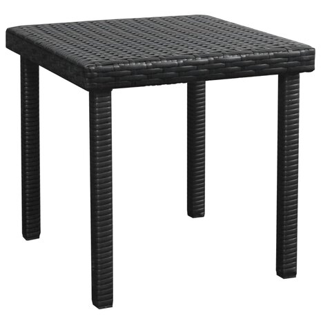 Ligbed met kussen en tafel poly rattan zwart 8718475504764 8